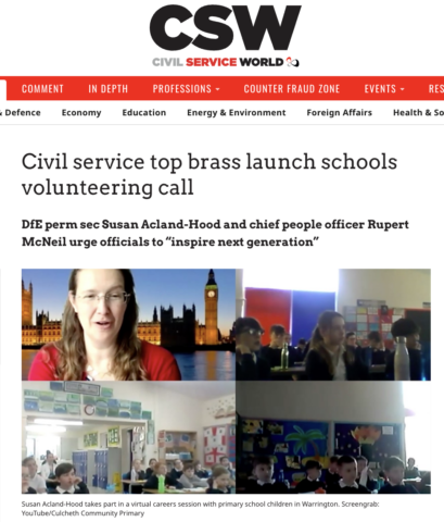 Screenshot of article featuring Civil Servant